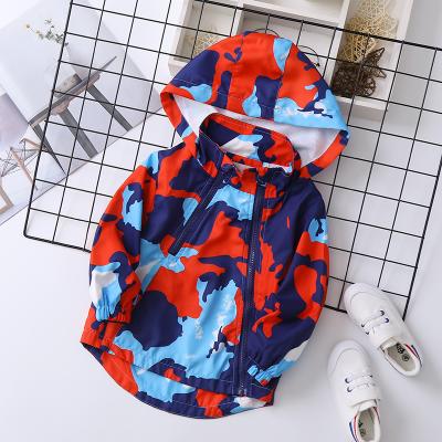 China Fashion Camouflage Print Camouflage Print Kids Custom QUICK DRY Hooded Boys Jackets Casual Windproof Jacket for sale