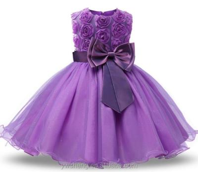 China Wholesale Medium Princess Sleeveless Dresses for Kids, Kids Flower Girl Dresses with Big Sash for sale