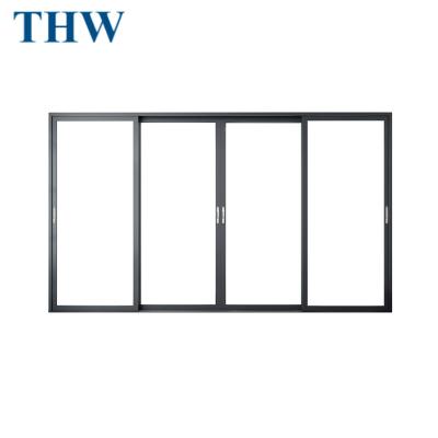 China THW Bijoumontre Modern Design Aluminum Sliding Glass Door Patio Doors Home Elevator Waterproof Glass Sliding Door System for sale