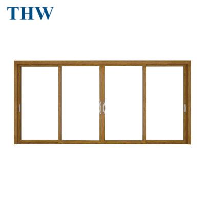 China THW Victoria High Quality Waterproof Thermal Break and Sound Insulation Aluminum Sliding Door with Double Tempered Glass for sale