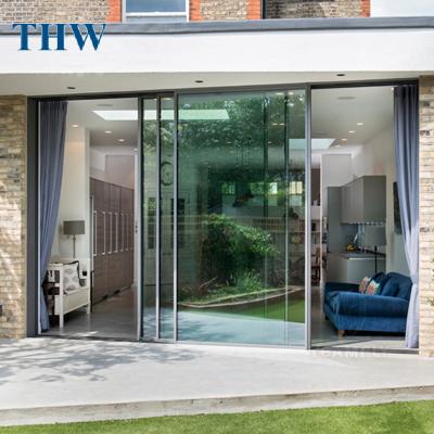 China THW New Design Waterproof Aluminum Thermal Insulation Sliding Doors Glass Thermal Break Foil for sale