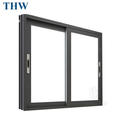 China Sliding THW Latest Australian Sliding Window Price AS2047 Nice Aluminum Sliding Windows With Mosquito Screen for sale