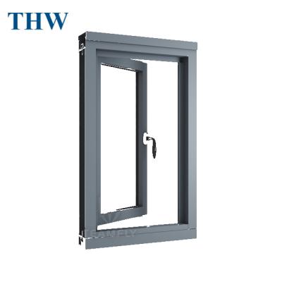 China THW AS2047 Swing Hurricane Proof Impact Windows Black House Windows For Sale Aluminum Casement Windows With Florida Approval for sale