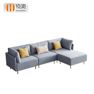 China High Quality High Quality Large Sofa Seat Modern Design Sponge Resilience Living Room Corner Shape Sectional Sofa Set for sale