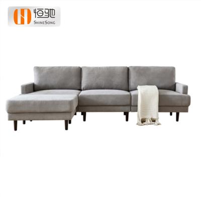 China High Sponge Modern Simple L Shape Sofa Cover Corner Sofa Living Room Furniture Fabric Sofa Resilience Set Designs for sale