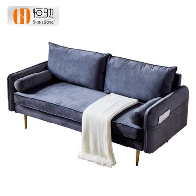 China Solid Wood Dining Room Sofa Set Living Room Frame Fabric High Resilience Sponge Restaurant Couch Gray Upholstery Sofa for sale