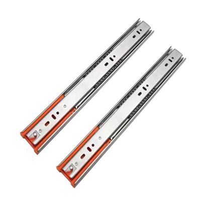 China New Modern Furniture Hardware Full Springs Soft-Closing Drawer Slide 45mm Double Extension Slide Rail for sale