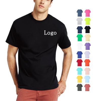 China Anti-Wrinkle T-shirts With Logo Men's Heavy Cotton Polyester T-shirt Private Label Premium Bulk Blank 300 Gsm T-shirts for sale