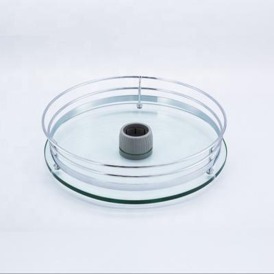 China Viable Round Wire Storage Rack Sundries Basket Kitchen Bar Revolving Glass Post System for sale