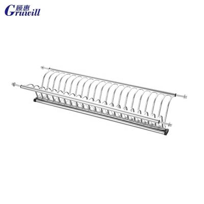 China Wholesale SS201 Stainless Steel Dish Rack Modern Adjustable Kitchen Dish Rack Rack Shelf Storage Rack for sale