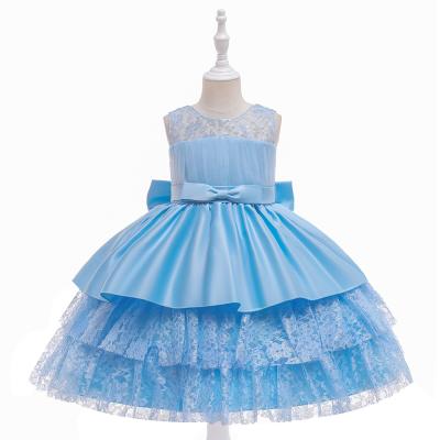 China Wholesale Hot Selling Washable Wedding Flower Girls Party Girls Dress For Kids Princess Performance Dresses for sale