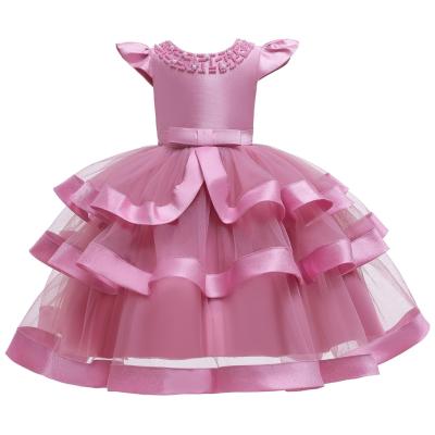 China european and american tutu bridesmaid Anti-wrinkle dress beaded performance lace girl dresses for party for sale