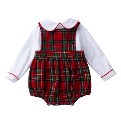 China 2022 New Spring Cozy Baby Clothes Breathble Plaid Sleeveless Rompers Sleeve T-shirt 2pcs Long Sleeve Baby Rompers for sale