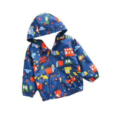 China Viable Jacket 2021 Boys and Boys Spring Hooded Cartoon Dinosaur Coats&outwears Autumn Coat Kids Boy Fashion for sale