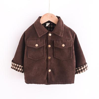 China Anti-wrinkle 2021 Winter New Boy's Dummy Lapel 2PCS Coated High Quality Warm Corduroy Boys Winter Coat Wholesale Fashion For Boys for sale