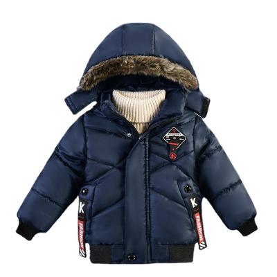 China 2021 New Boys Winter Coat Boys Cotton Coat Fashion Jacket Wholesale Casual Hooded Short Padded Baby Coat Anti-wrinkle for sale