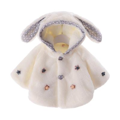 China 2022 new style baby winter coat 0-3 year old children's shawl 0-3 year old winter fleece big ear coat winter Anti-wrinkle girls coat baby warm for sale