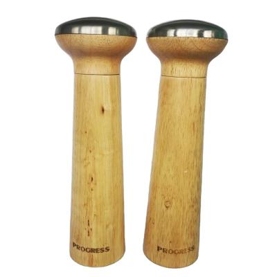 China Viable Wholesale BBQ Spice Gravity Salt Mill Wooden Manual Chilli Grinder For Kitchen Accessory for sale