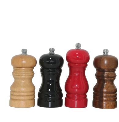 China Sustainable Kitchen Manual Wooden Pepper Grinder Spices Gravity Salt And Pepper Mill Spice And Pepper Shakers for sale