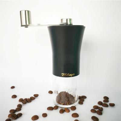 China Viable portable travel portable antique ABS acrylic plastic plastic manual coffee grinder for home cafe for sale