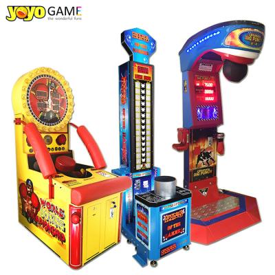 China Deluxe Big Metal Punch Boxing Wrestling Arcade Game Machine In Coin Operated Redemption Tickets Machine For Sale for sale