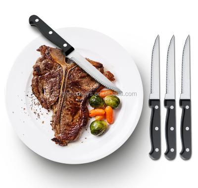 China Sustainable 6 Pcs Steak Knife Stainless Steel Blade PP Handle Steak Knife Set Flatware Dishwashing Knife for sale