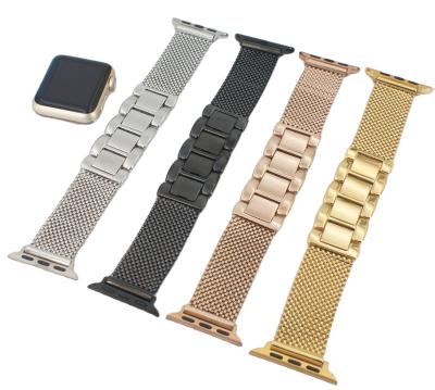 China Stainless Steel Apple Watch I Watch6 Strap Iphone Watch5 Stainless Steel Metal Milanese Fine Strap for sale