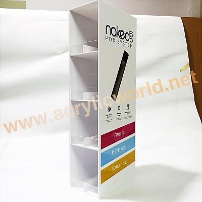 China E Liquid Display Custom Acrylic Vape Bottle Display Cases E - CBD Juice Bottle Display Stand Worktop Unit Rack for sale