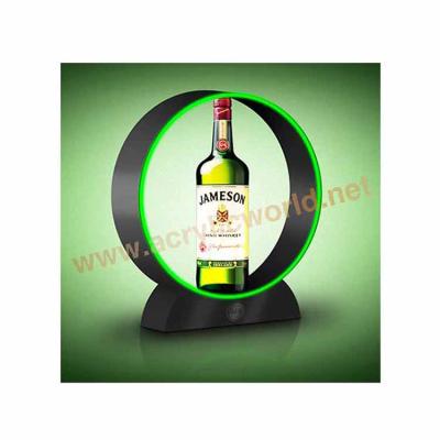 China High Quality Eco-friendly Acrylic Plastic Wine Display Table Rack Acrylic Wine /Led Wine Display Rack for sale