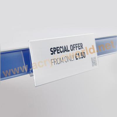 China For store and supermarket sale supermarket PVC shelf talker /shelf hot talker cuts /plastic shelf talker for sale