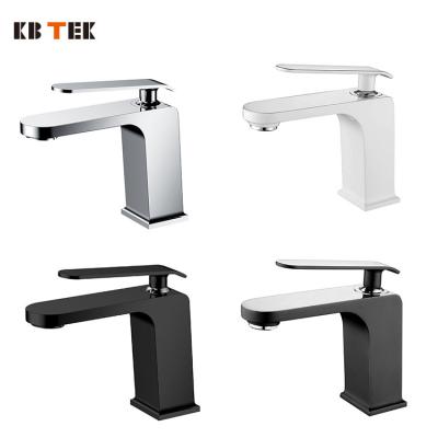 China Metered Spike Taps KB TEK China Suppliers Wholesale Hot Cold Water Chrome Single Hole Bathroom Faucet Basin Faucet for sale