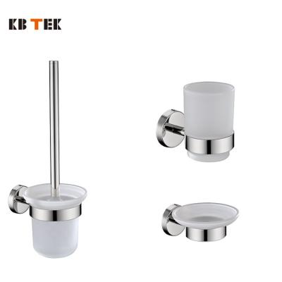 China KB TEK Modern Design High Quality Modern Design Stainless Steel Nickel Nickel Home Accessories Wall Mounted Brushed Bathroom Set for sale