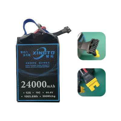 China Toys New Technology Rechargeable High Energy Density Solid State Lipo Battery 24000mah 12s 10c for Long Range Drones for sale