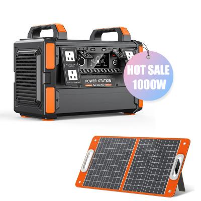 China Type C Hot Sales 1000W Portable Power Station 1000W Solar Power Generator for Outdoor Camping 110V 220V for sale