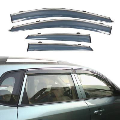 China With Stainless Steel Accessories Car Wind Deflectors Injection Molding Window Automotive Exterior Sun Shade For Hyundai Tucson 2013 for sale