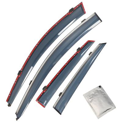 China With Stainless Steel Accessories Car Wind Deflectors Injection Molding Window Automotive Exterior Sun Shade For Hyundai Tucson 2011 for sale