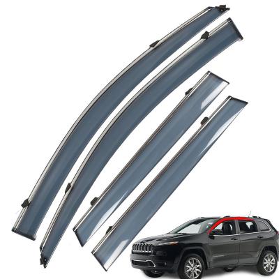 China With Stainless Steel Car Sun Visors Auto Exterior Accessory Wind Deflectors For Grand Cherokee 2011-2016 for sale