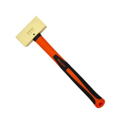 China Machinist Hammer WEDO Manufacturer GS/FM/ISO9001 Certificate Double Face Die-forged Brass Hammer With Plastic Handle for sale