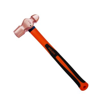 China Machinist Hammer New Products OEM Manufacturer GS/FM/ISO9001 Certificate DIE-FORGED Ball Pein Copper Hammer With Plastic Coating Handle for sale