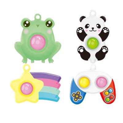 China Relax Newcomer Various Shapes Push Sound Bubble Toy Sensory Set Dimples Single Key Chain For Kids for sale