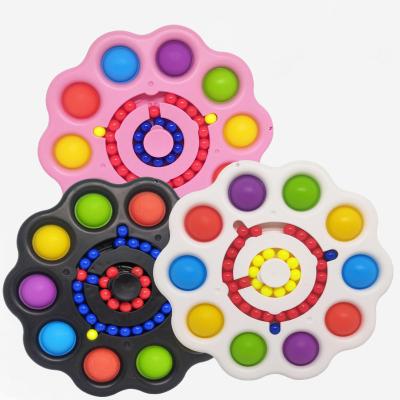 China Single Magic Bubble Dish Toy Magic Bubble Dish Toy Fingertip Spinner Trigger Spinning Fingertip Gyro Compass 10 Sound Dimple Bean Cube Magic Finger Spinner for sale