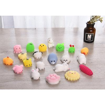 China Children's Toys Wholesale Anti Squeeze 3D Animal Squishy Rubber Silicone Mochi Toys for sale