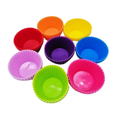 China Stocked Nonstick Mini Muffin Pan Reusable Silicone Cupcake Molds Small Cups Truffle Baking Cake Pan for sale