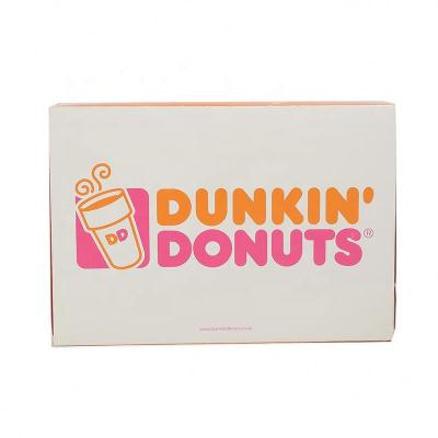 China Handmade Custom Logo Food Grade Packaging Box Cardboard Dozen Donuts Candy Cake Boxes for sale