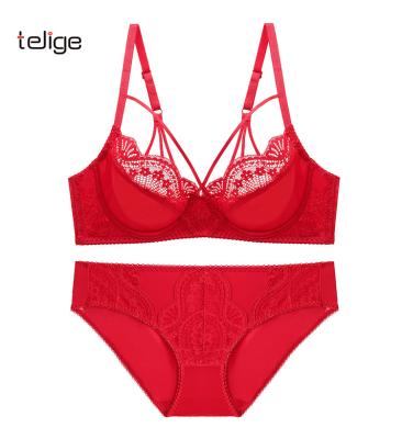 China Fenmei 2022 new design breathable wholesale sexy mature women lace bra and panty fancy set for sale