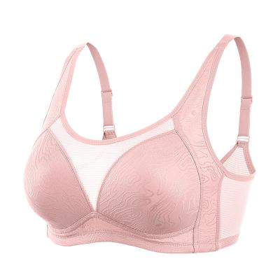 China Large size ladies sports yoga breathable adjustable thin anti-sagging bra wireless breathable bra for women for sale