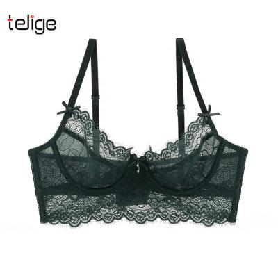 China Wholesale Breathable Underwear Gathered Sexy Lace Bra Young Girl Chest Bra Lifted Small for sale