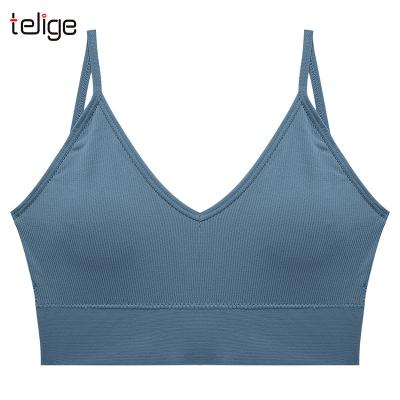 China 2022 Women Cups Breathable Removable Sports Bra Yoga Plus Size Running Yoga Bra for sale