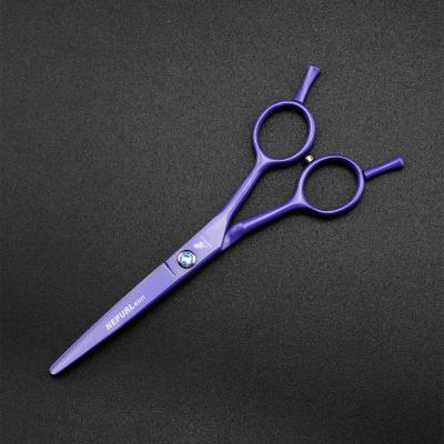 China NEPURLson 5.5 Inch Purple Professional One-Word Hair Thinning Scissors / Barber Hair Scissors for sale