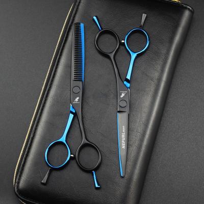 China NEPURLson Thinning Scissors 5.5 Inch Black-Blue Hair Scissors Flat Tooth Hair / Barber Scissors for sale